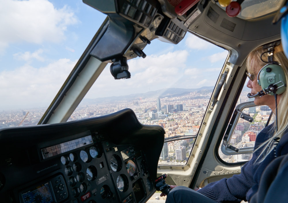 Pilot in Barcelona helicopter tour